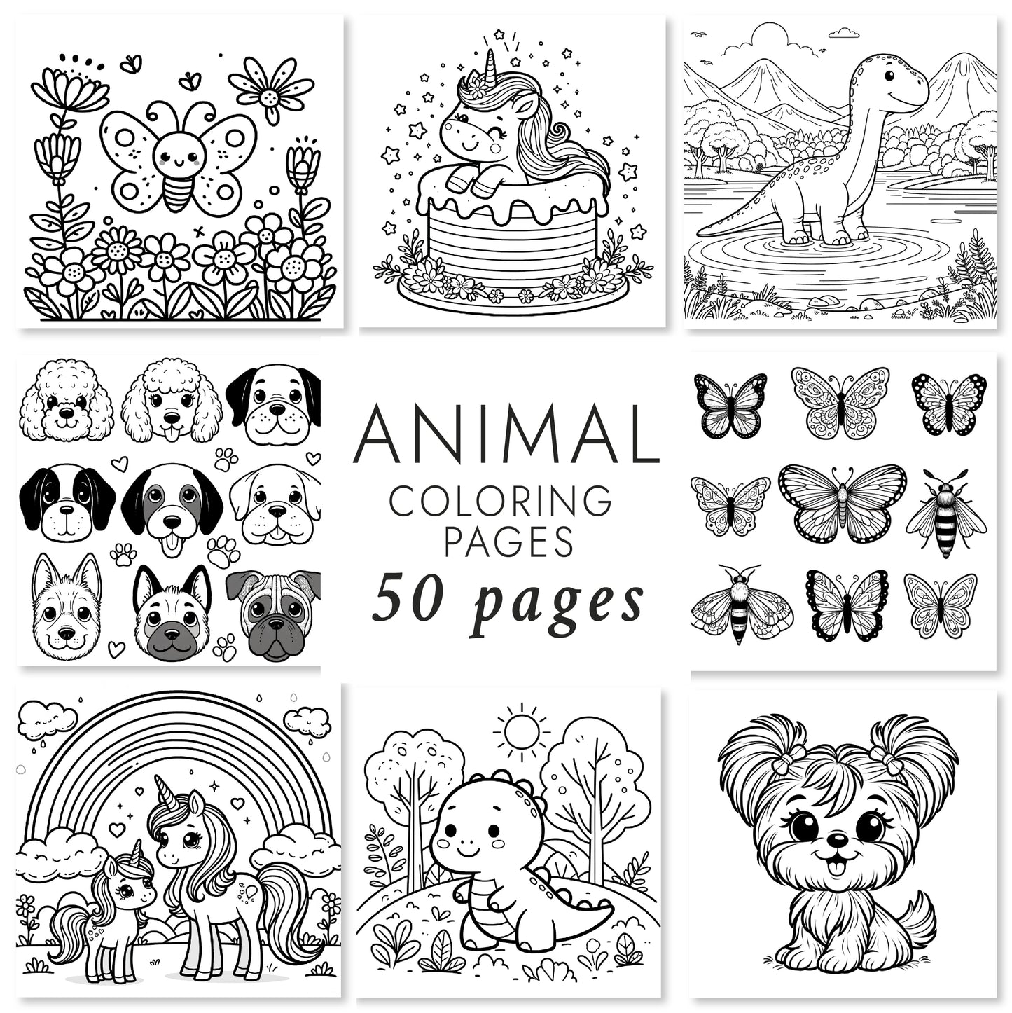 Dibujos para colorear de animales para imprimir